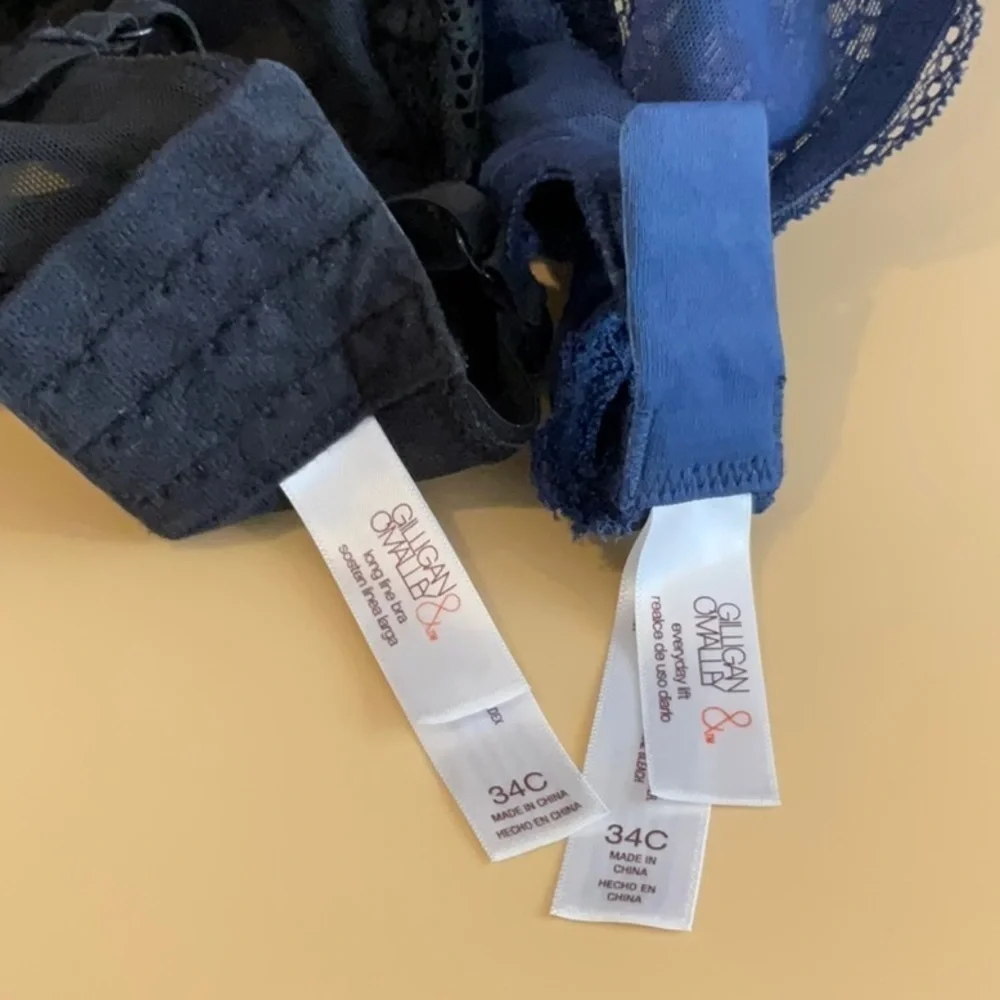 Gillian & O’Malley 2 padded bras navy/black